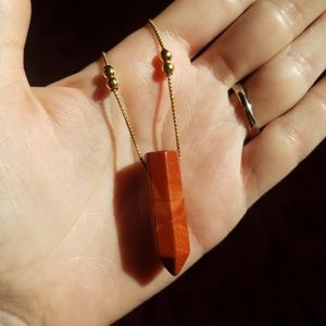 Alex and Ani Red Jasper pendant necklace